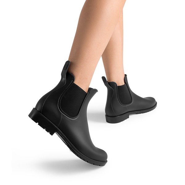 Lightweight Chelsea Rain Boots - BLACK - 2