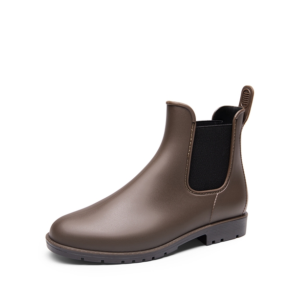 Lightweight Chelsea Rain Boots - DARK BROWN -  0