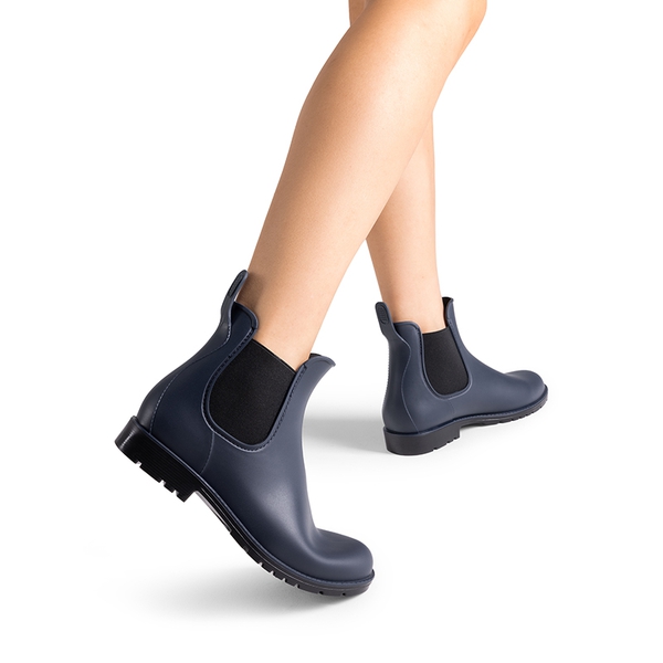 Lightweight Chelsea Rain Boots - NAVY - 2