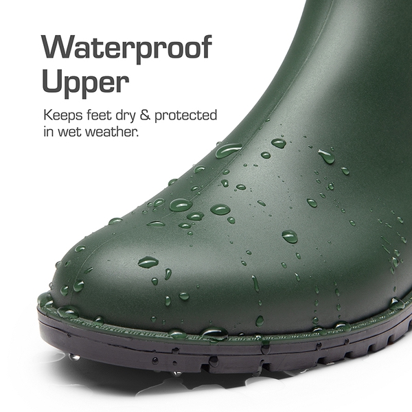 Lightweight Chelsea Rain Boots - OLIVE GREEN - 4