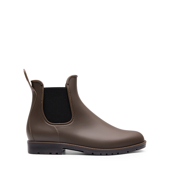 Lightweight Chelsea Rain Boots - DARK BROWN - 3