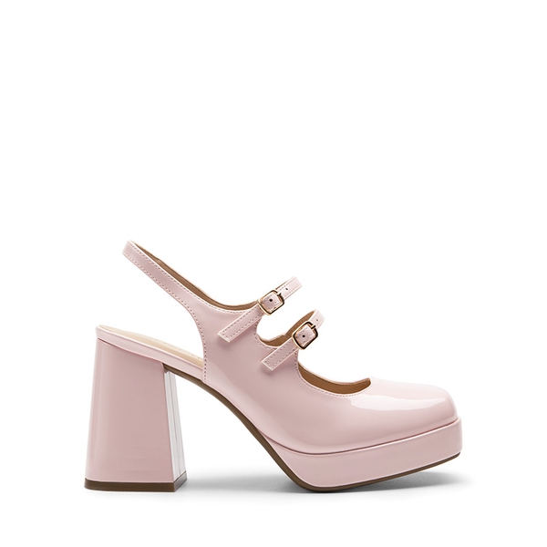 Double-strap Mary Jane Pumps - PINK - 3