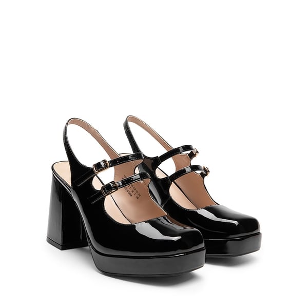 Double-strap Mary Jane Pumps - BLACK - 5