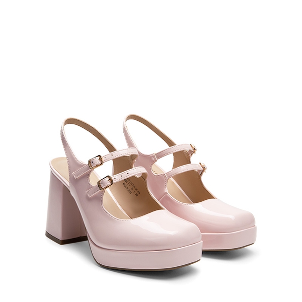 Double-strap Mary Jane Pumps - PINK - 5
