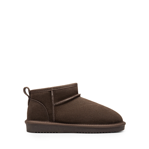 [FuzzyClassic Mini Boot] Splash-Proof Slip-On Suede Snow Boots - TAUPE - 3