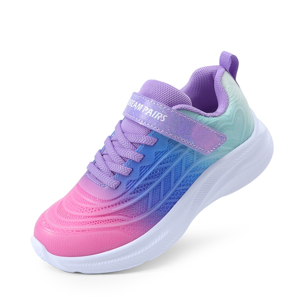 [Sparkle Ease] Kids Kick-Resistant Lightweight Running Sneakers - PINK/BLUE/GREEN -  0