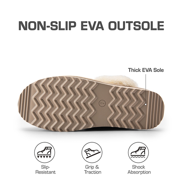 [FuzzyEasy Platform Slipper] Faux Fur Lining Platform Slippers - SAND - 7