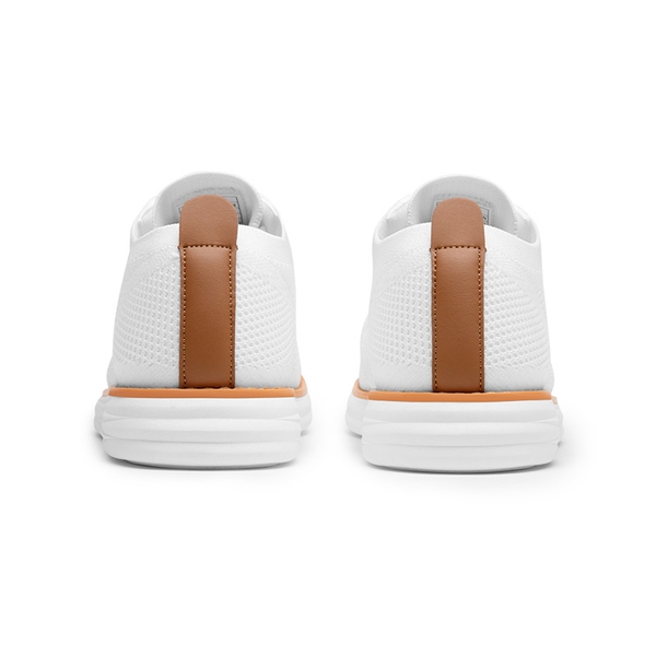 [KnitFlex Breeze] Men's Knitted Oxford Sneaker Shoes - WHITE - 4