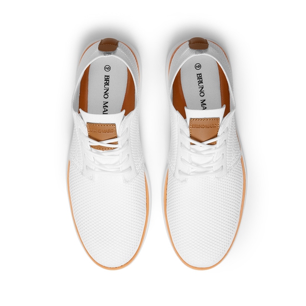 [KnitFlex Breeze] Men's Knitted Oxford Sneaker Shoes - WHITE - 2