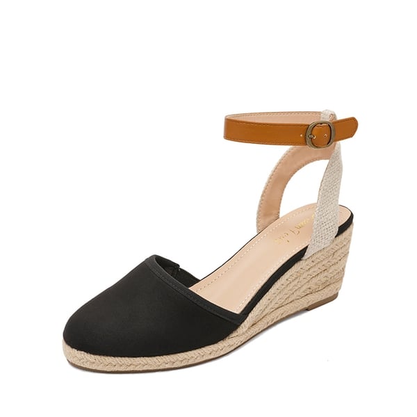 Low Wedge Espadrilles - BLACK -  0