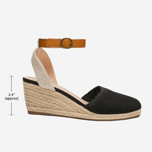 Low Wedge Espadrilles - BLACK - 1