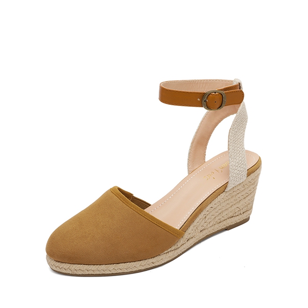 Low Wedge Espadrilles - CAMEL -  0
