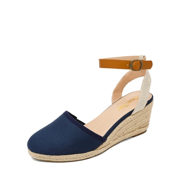 Low Wedge Espadrilles - NAVY -  0
