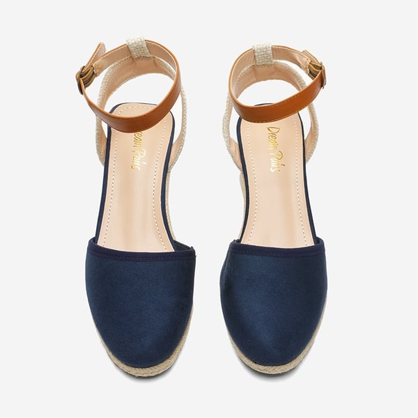Low Wedge Espadrilles - NAVY - 2