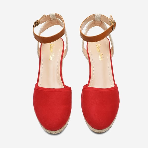 Low Wedge Espadrilles - RED - 2