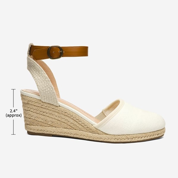 Low Wedge Espadrilles - WHITE - 1