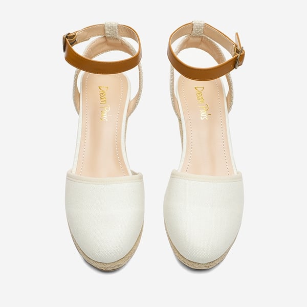 Low Wedge Espadrilles - WHITE - 2