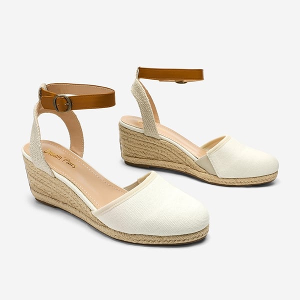 Low Wedge Espadrilles - WHITE - 3