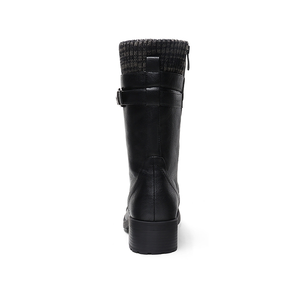Winter Mid Calf Riding Boots - BLACK - 2