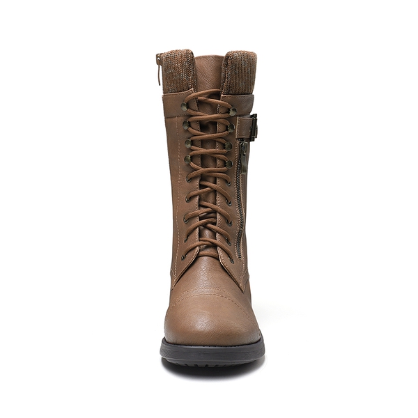 Winter Mid Calf Riding Boots - CAMEL - 3