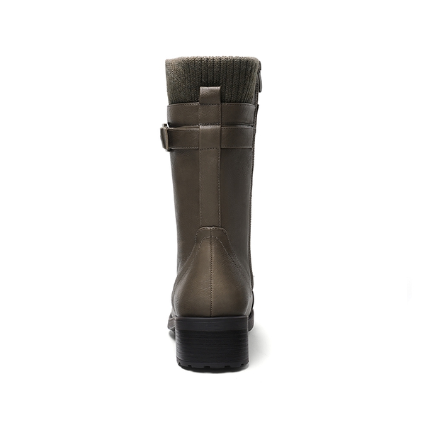 Winter Mid Calf Riding Boots - KHAKI - 2