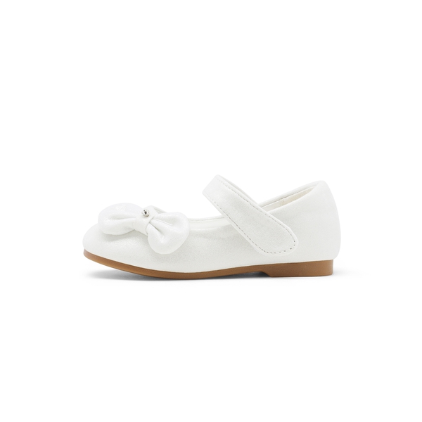 Toddler Girl's Ballerina Bow Flats - WHITE - 1