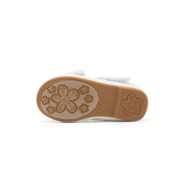 Toddler Girl's Ballerina Bow Flats - WHITE - 5