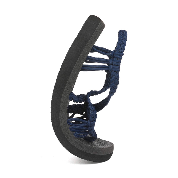 Comfortable Braided Strap Sandals - NAVY - 2