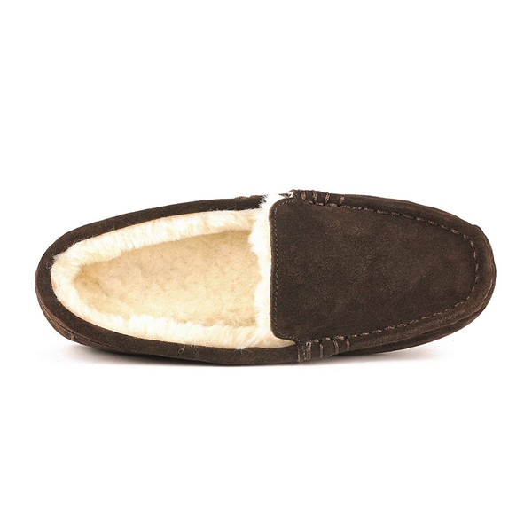 Faux Fur Moccasin Slippers - BROWN - 3