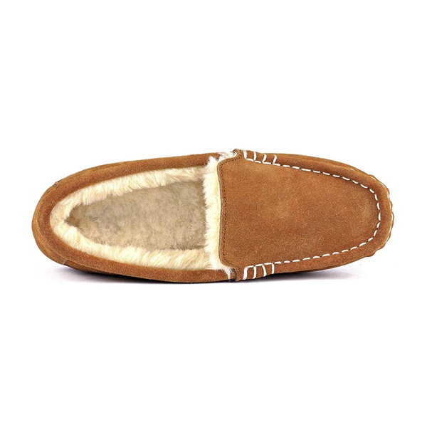 Faux Fur Moccasin Slippers - CHESNUT - 3