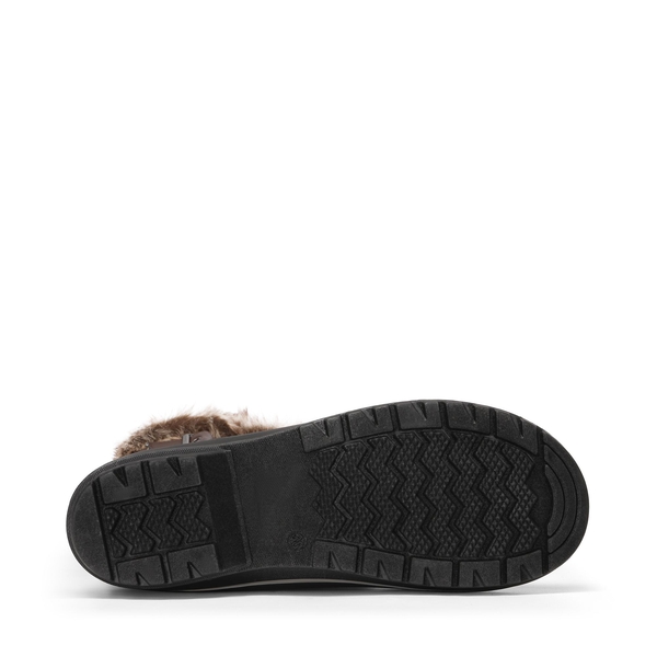 Fur Lined Lace-Up Snow Boots - BROWN - 5