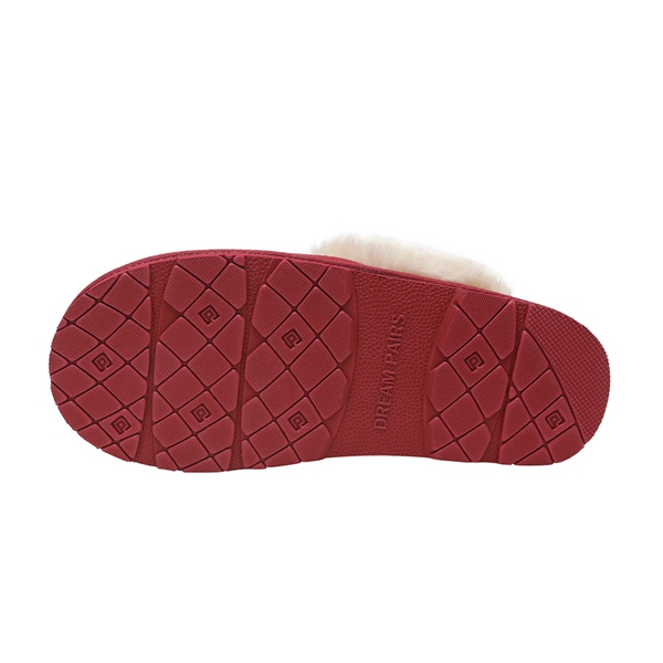 Indoor & Outdoor Warm Fuzzy Slippers - RED - 5
