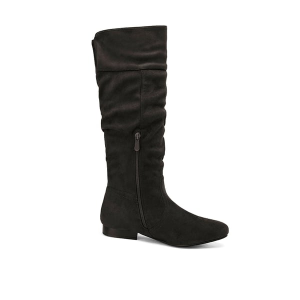 Wide Calf Knee High Winter Boots - BLACK - 2