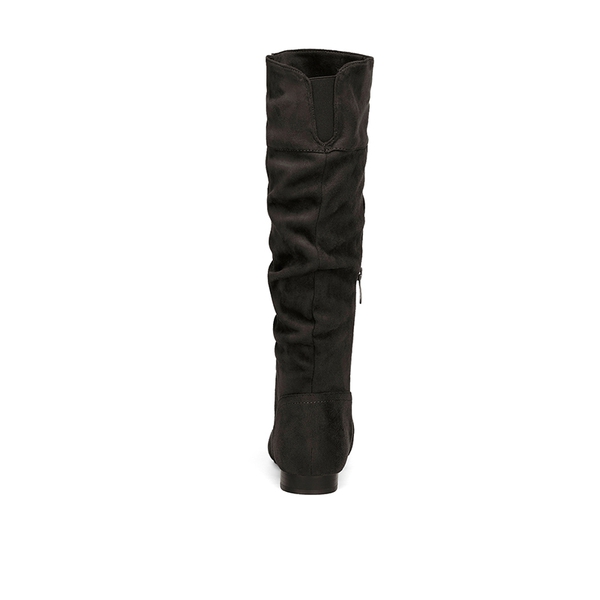 Wide Calf Knee High Winter Boots - BLACK - 3