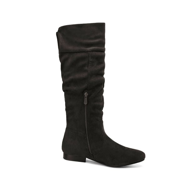 Flat Knee High Boots - BLACK - 2
