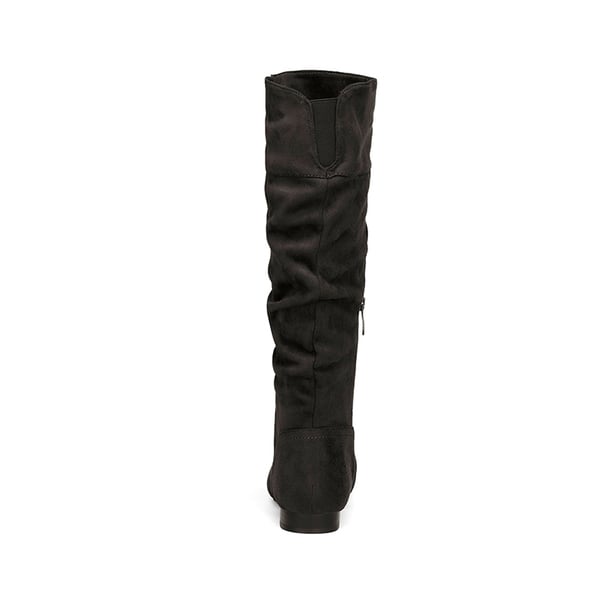 Flat Knee High Boots - BLACK - 3