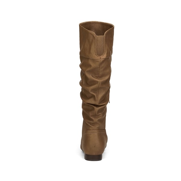 Flat Knee High Boots - CAMEL - 3