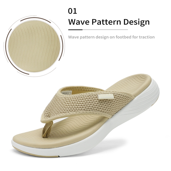 Flip Flop Slippers - BEIGE - 1