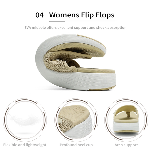 Flip Flop Slippers - BEIGE - 4