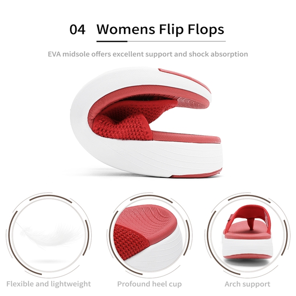 Flip Flop Slippers - RED - 4