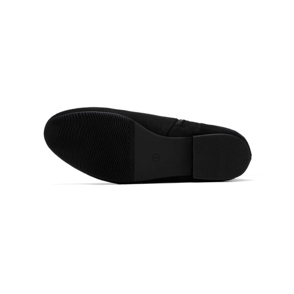 Winter Over The Knee Suede Boots - BLACK - 5