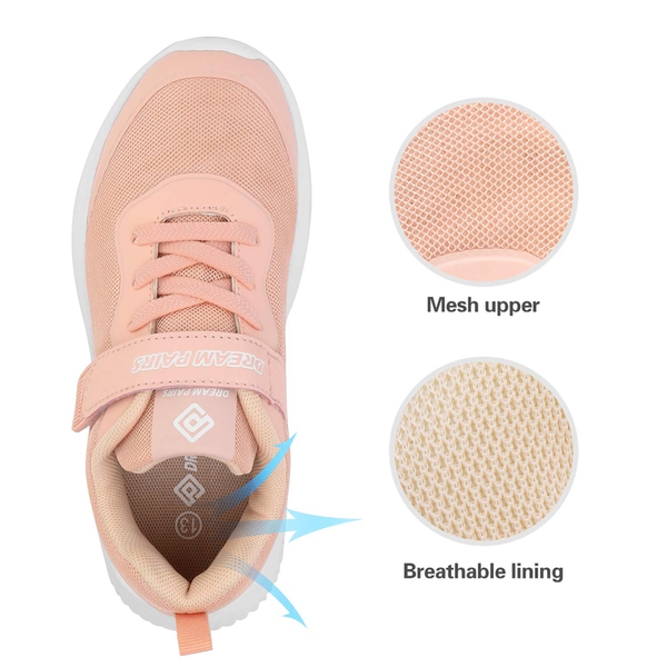 [EZ-Ons BreezeRunners] Breathable And Lightweight Kids Running Sneakers - CORAL - 2