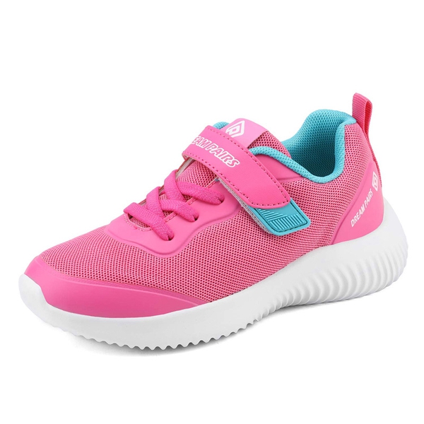 [EZ-Ons BreezeRunners] Breathable And Lightweight Kids Running Sneakers - FUCHSIA -  0
