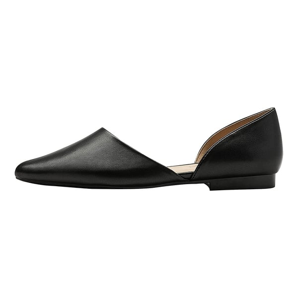 Pointed-Toe Slip on Flats - BLACK - 2