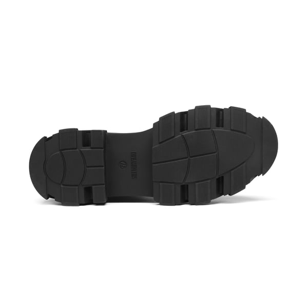 Mid Calf Combat Boots - BLACK - 5