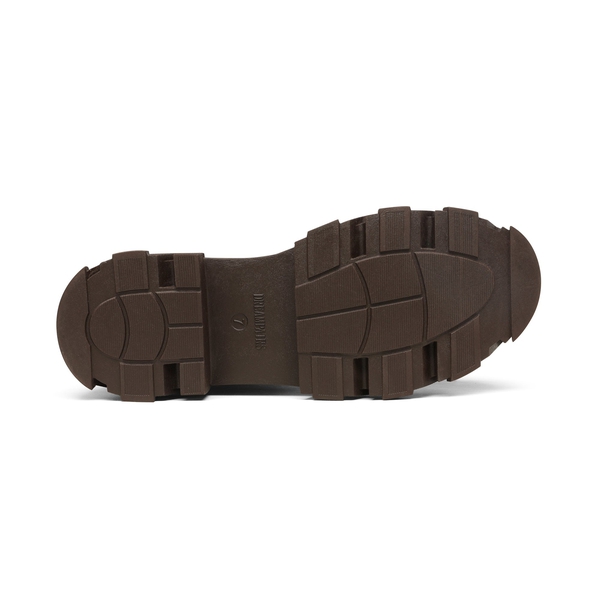 Mid Calf Combat Boots - BROWN - 5