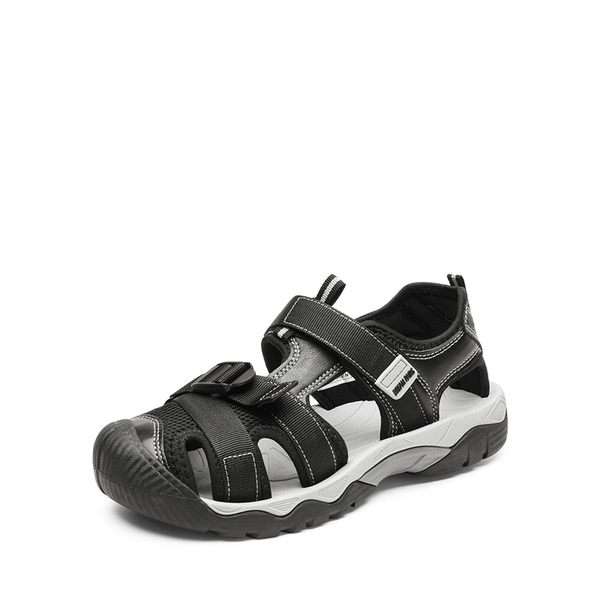 Closed Toe Hiking Sandals - BLACK -  0