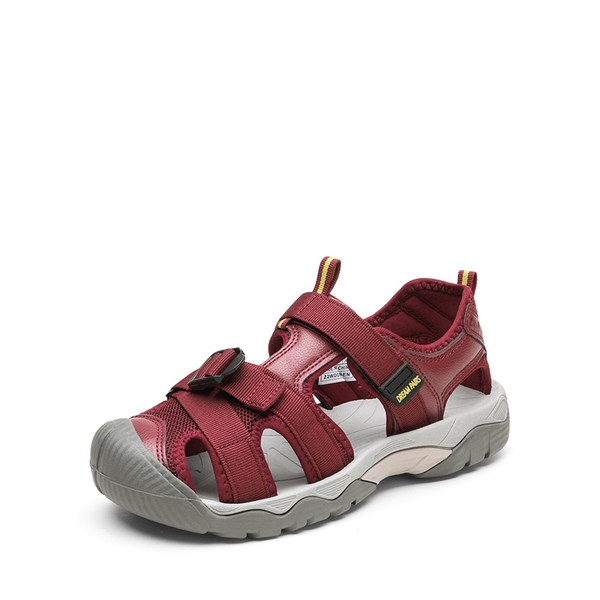 Closed Toe Hiking Sandals - BURGUNDY -  0