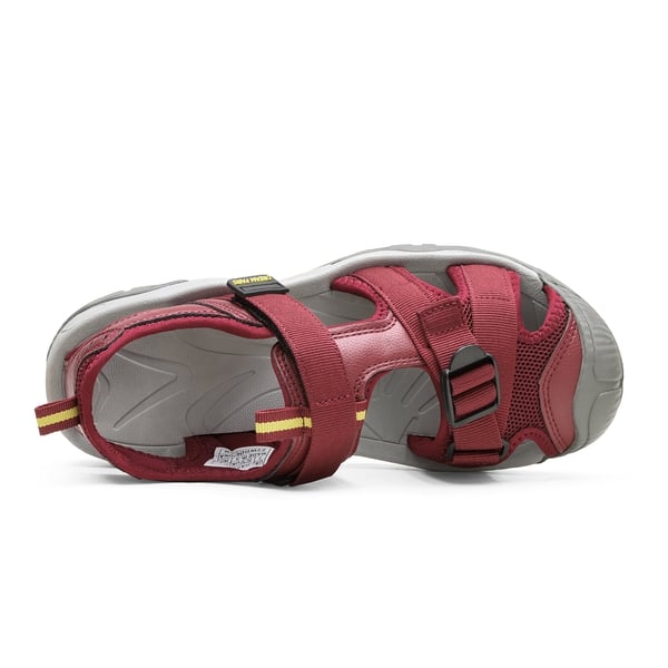Closed Toe Hiking Sandals - BURGUNDY - 3