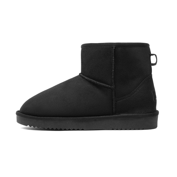 Women's Patterned Winter Ankle Snow Boots - BLACK - 1